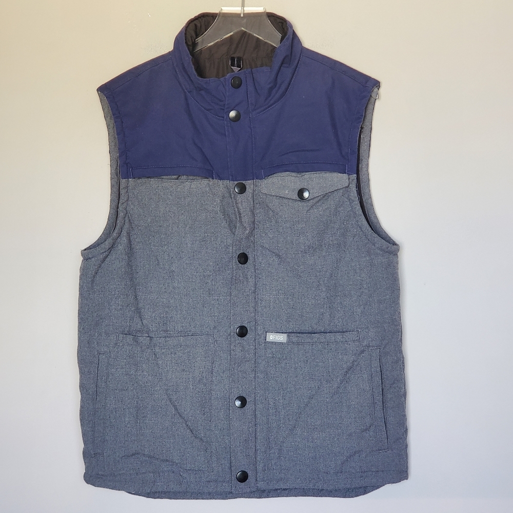 Figs unisex Lifestyle Puffer Vest Gray/Blue Size L